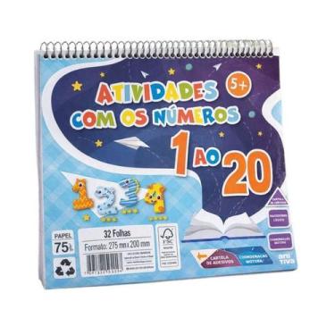 Imagem de Kit com 03 Cadernos de Atividades 32 Folhas Números 1 ao 20 - Animativ