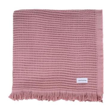 Imagem de Manta Decorativa Algodão Piquet 1,50x2,00 Cavhome Rosa