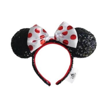 Imagem de Tiara De Orelhas Do Mickey Mouse Da Disney Para Meninas Com Lantejoula
