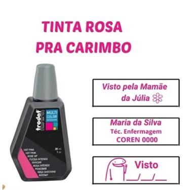 Imagem de Tinta para carimbo, Cor Rosa Intenso, Trodat 28 ml 7012
