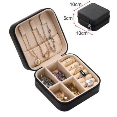 Imagem de Kit 10203040 Porta Joias Portátil Caixinha Bolsa de Armazenamento Cola
