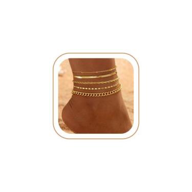 Imagem de Pulseiras para Tornozelo iF YOU Banhadas a Ouro 14k à Prova d'Água - C