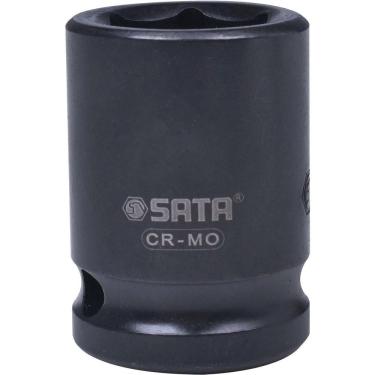 Imagem de Soquete de Impacto 17mm Encaixe 1-2 com Alojamento para Pino e Anel de Segurançaço-liga Fosfatizado Sata