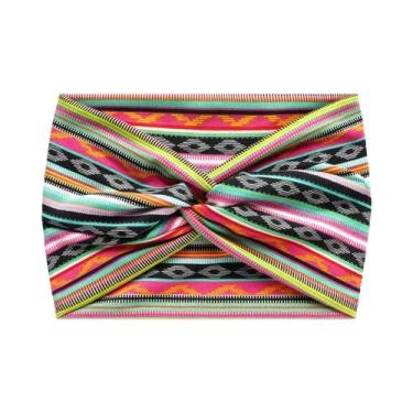 Imagem de Faixa De Cabelo Larga Torcida Boho Extra Grande Para Mulheres, Acessór