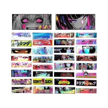 Imagem de Adesivos Refletivos De Menina Anime Cyberpunk Para Motocicletas, Decal