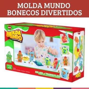 Imagem de Kit Massinha de Modelar Dismat Molda Mundo Bonecos Divertidos II para 