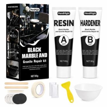 Imagem de Kit de reparo para banheira e azulejo MendMight preto 160 g à prova d'