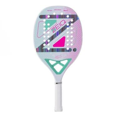 Imagem de Raquete de Beach Tennis Zeiq Advanced White Julia Nogueira 3k