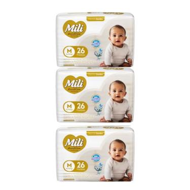 Imagem de Kit C3 Fralda Mili Love Care Tamanho M Jumbo C/26 - Mili