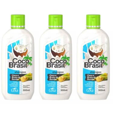 Imagem de Gota Dourada Shampoo Coco E Broto De Bambu 300ml (Kit C/03)
