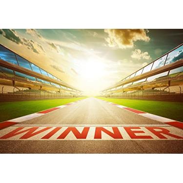 Imagem de Cenários de fotografia de pista de corrida - Fundo de foto - Yeele 2,1 x 1,5 m Vinil Racing Competição Esportes Circuito Pano de fundo Homem Menino Menina Jovem Retrato Tiro Estúdio Adereços