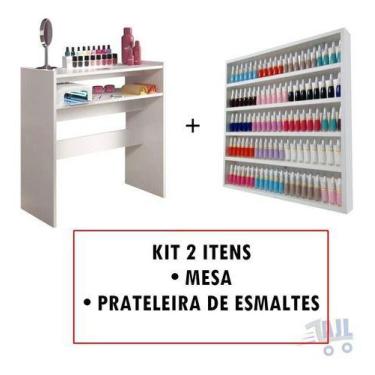 Imagem de Kit Para Salão De Manicure Com Porta Esmalte Suspenso - Ajl