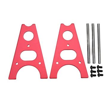 Imagem de VGEBY Suporte de elevação de carro RC para macaco de controle remoto ferramenta de levantamento de roda universal para carro modelo 1/8 1/10 RC (vermelho)