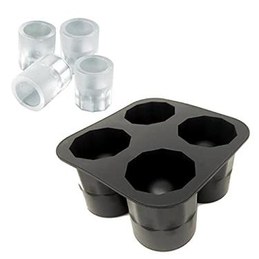 Imagem de Yajun Bandeja de cubo de gelo para bar com 4 grades de silicone para fazer gelo de cozinha, faça você mesmo, molde de copo criativo, 2 peças, ferramenta de frio para o verão, para beber