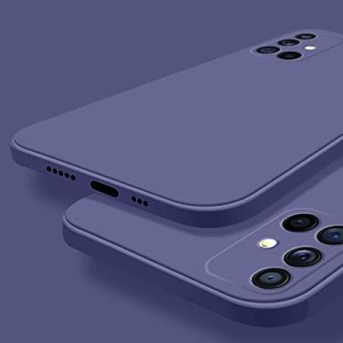 Imagem de para capa de silicone líquido quadrado original para samsung galaxy s21 s20 s22 ultra plus fe a72 a71 a70 a52 a51 a50 a42 a32 4g 5g capa, cor cinza espacial, para galáxia a72 4g 5g