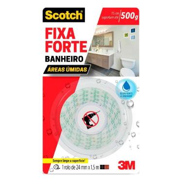 Imagem de Fita Fixa Forte Banheiro 24Mmx1,5M 3M Áreas Úmidas