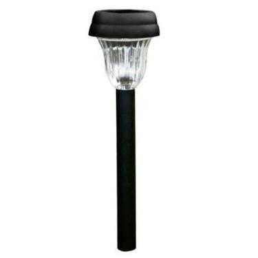 Imagem de Kit 06 Luminarias Espeto Solar Jardim Led Preto Abs 3000K