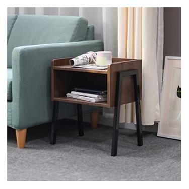 Imagem de Mesas Laterais para Cama Mesa de Cabeceira Casa Pequeno Apartamento Mesa de Chá Pequena Criativa Varanda Simples Mesa de Chá Sofá Mesa Lateral Sala de Estar Estudo Pequeno Gabinete Mesas de Cabeceira para Quarto (Cor: A)