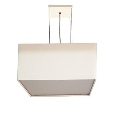 Imagem de Lustre Pendente Quadrado Cúpula em Tecido 30x30x15 Cor:Branco6018