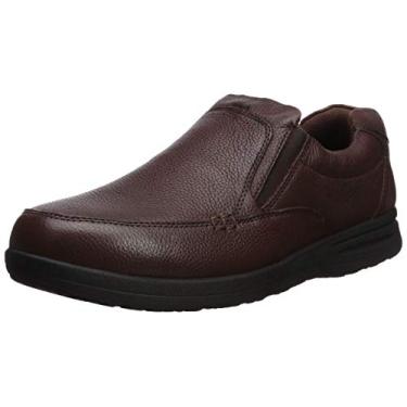 Imagem de Nunn Bush Mocassim masculino sem cadarço, leve, confortável, casual, Marrom polido, 8 X-Wide