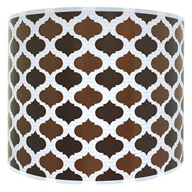 Imagem de Royal Designs Abajur moderno decorativo feito à mão – Feito nos EUA – Design padrão marroquino de dois tons – 25,4 x 25,4 x 20,3 cm
