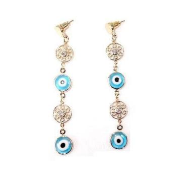 Imagem de Brinco Olho Grego Dourado