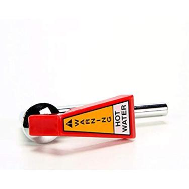 Imagem de Bunn 29075.0000 Torneira de água quente com cabo vermelho haste cromada com mangueira para Bunn Axiom 581181