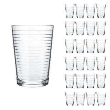 Imagem de Jogo 24 Copos Chiques 265ml Ginga Drinks Vidro Agua e Suco