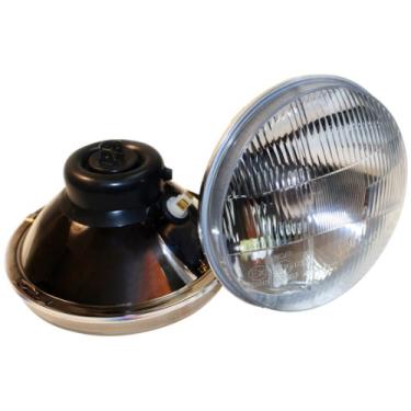 Imagem de Delta Luzes (01-1189-50X) Faróis de xenon universais clássicos de 17,78 cm com luzes de cidade transparentes (par)