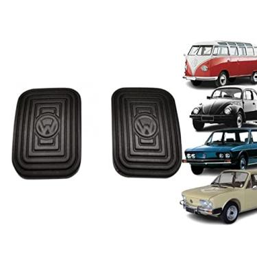 Imagem de Kit Capa Pedal Embreagem/Freio Fusca Brasilia Kombi Variant
