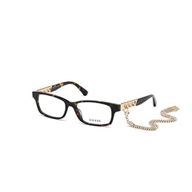 Imagem de Armação Guess (GU-2785 052) Acetato – Havana escura metálica – Ouro rosa