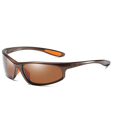 Imagem de Óculos de sol polarizados Dubery para homens e mulheres, 2019, óculos de sol vintage, estilo retrô, para esportes, dirigir, espelho, marca de luxo, 4-tea/Tea, One Size