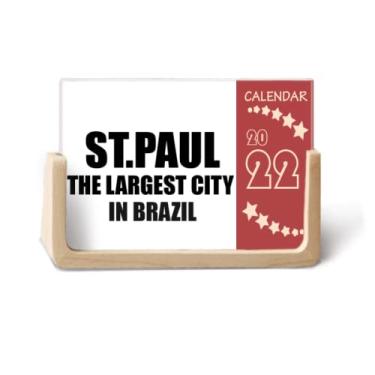 Imagem de Agenda de mesa ST.Paul A maior cidade do Brasil 2022 para 12 meses