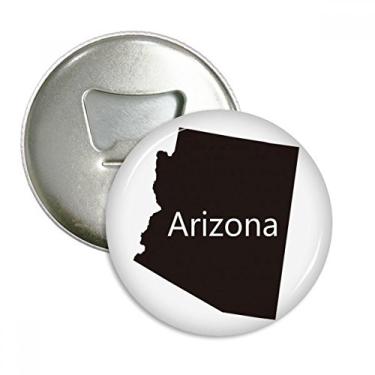Imagem de Emblema multifuncional com ímã de geladeira e mapa dos Estados Unidos da América Arizona