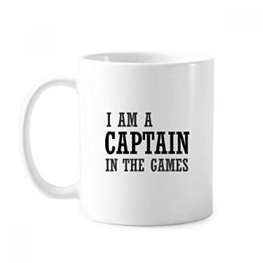 Imagem de Caneca de cerâmica I Am A Capitan In The Games, xícara de porcelana e café
