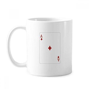 Imagem de Caneca com estampa de cartas de baralho de diamante A cerâmica xícara de café de porcelana louça