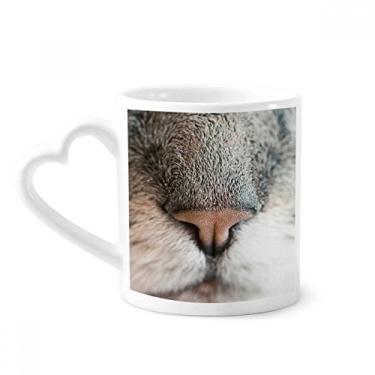 Imagem de Caneca com imagem de fotografia local animal café cerâmica copo de coração de vidro