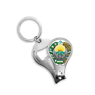 Imagem de Chaveiro abridor de cortador de unhas com emblema nacional da Ásia do Uzbequistão chaveiro tesoura