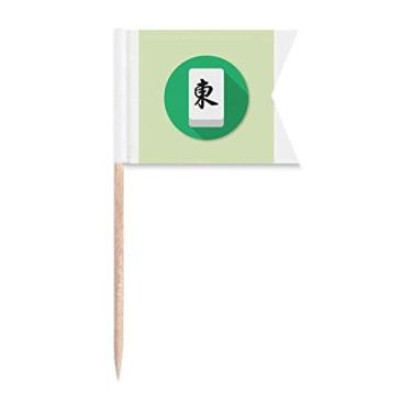 Imagem de Dongfeng Mahjong Bandeiras de palito de dente Marcação para Bolo Festa Comida Prato de Queijo