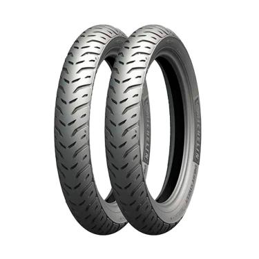 Imagem de Jogo 2 Pneus de Moto Michelin 80/100-18 47S + 100/80-18 59S Pilot Street 2 TL