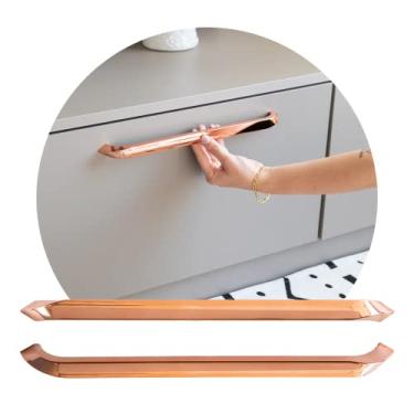 Imagem de Puxador 390 Para Armário Moderno Estreito Sala Quarto 320mm (Rose Gold)