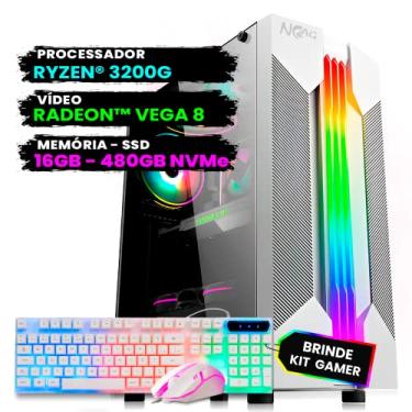 Imagem de Pc Gamer Computador Completo NoLag Amd Ryzen Kit Branco