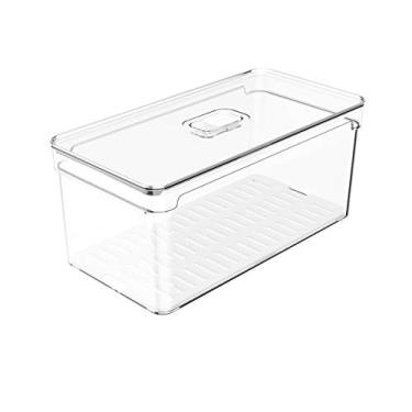 Imagem de Ou Organizador de Geladeira com Tampa 5L Transparente Linha Clear Fresh