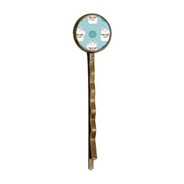 Imagem de Lucky Cats Sakura Totem Japan Retro Metal Hair Bobby Pin Headwear