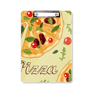 Imagem de Pizza Italy Tomate Foods Folha Prancheta Pasta Escrita Placa de Apoio A4