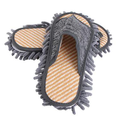 Imagem de 1 Par Chinelos Sapatos De Slides Para Mulheres Esfregões Para Limpeza De Chão Esfregar Esfregão De Pé Esfregões De Limpeza Homem e Mulher Piso Palha De Rattan Lavável