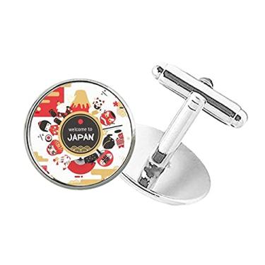 Imagem de DIYthinker Bem-vindo à abotoadura de botão redondo de sushi estilo japonês