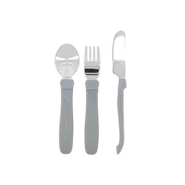 Imagem de Twistshake Jogo Talher Soft Inox Alim 12+M Cinza Pastel Twistshake Cinza Pastel