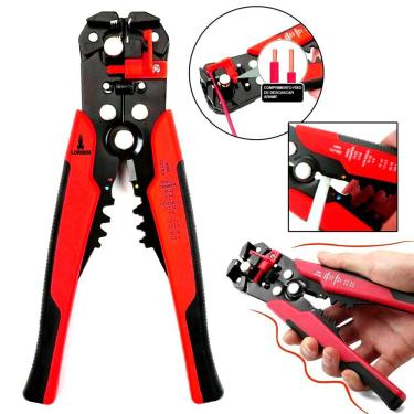 Imagem de Alicate Lorben Decapador Crimpador Corta Fios e Cabos 8 Polegadas 5 em 1 Automático Profissional