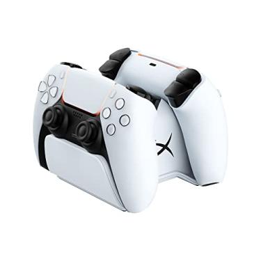 Imagem de HyperX ChargePlay Duo – Estação de carregamento para controles sem fio PlayStation 5 DualSense, base pesada e ancoragem segura, design compacto, cabo USB-C incluído